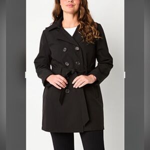 Liz Claiborne Women’s Belted Lightweight Softshell Trench Jacket